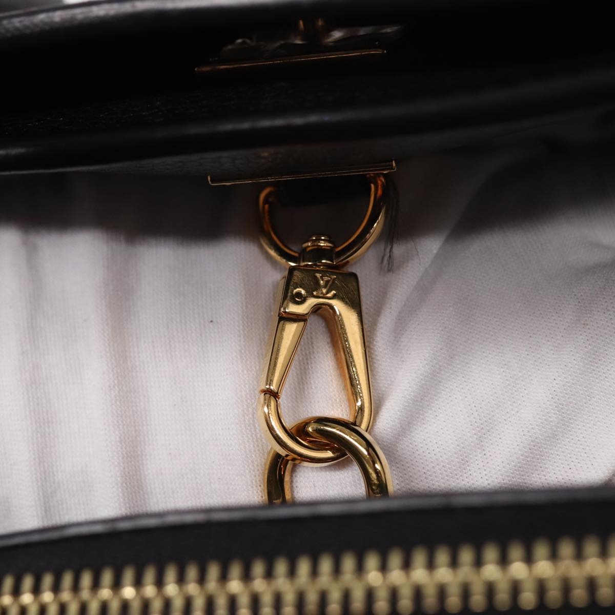 LOUIS VUITTON City Steamer MM Bag Leather 2way Black Green M54312 ar12078