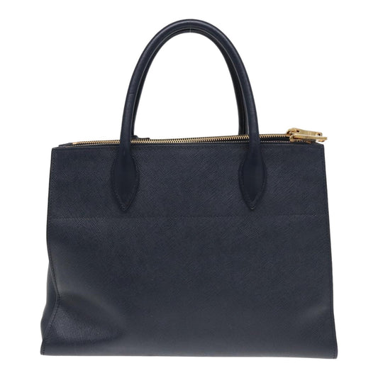 Luxury Prada Hand Bag Safiano leather 2way Navy  ar12198