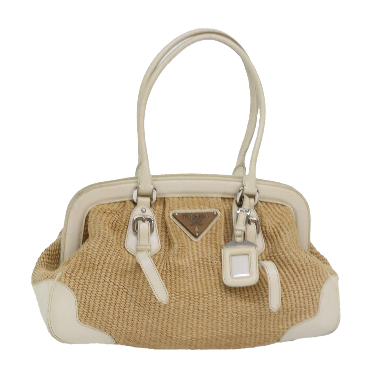 Luxury Prada Hand Bag Straw Beige  ar12199