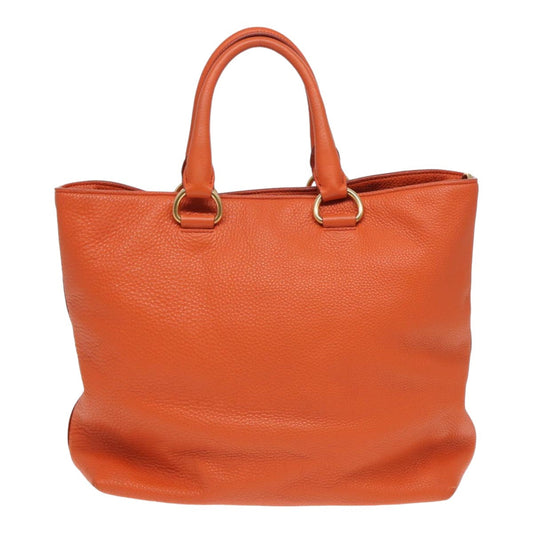 Luxury Prada Hand Bag Leather 2way Orange  ar12200