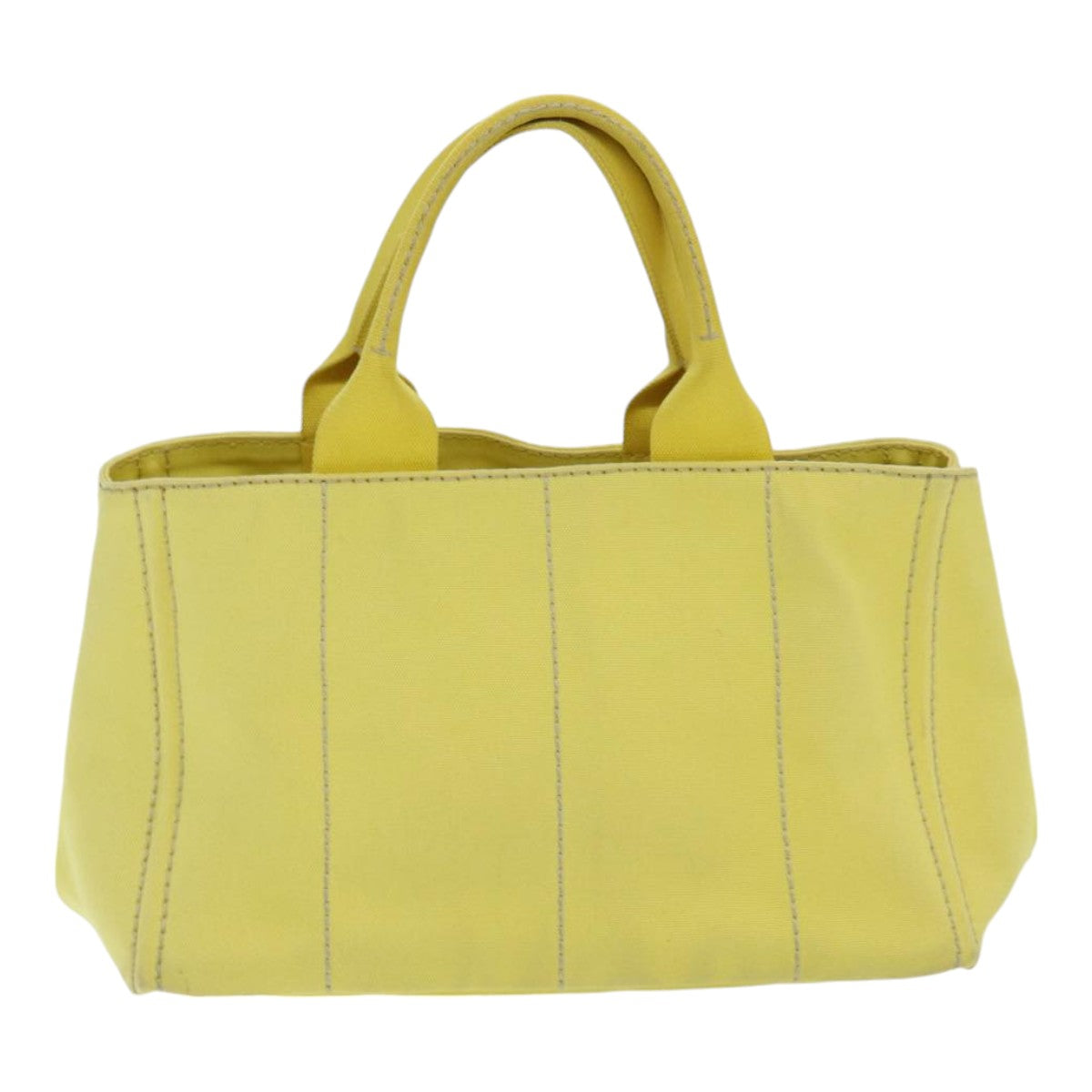 Luxury Prada Canapa MM Hand Bag Canvas Yellow  ar12201