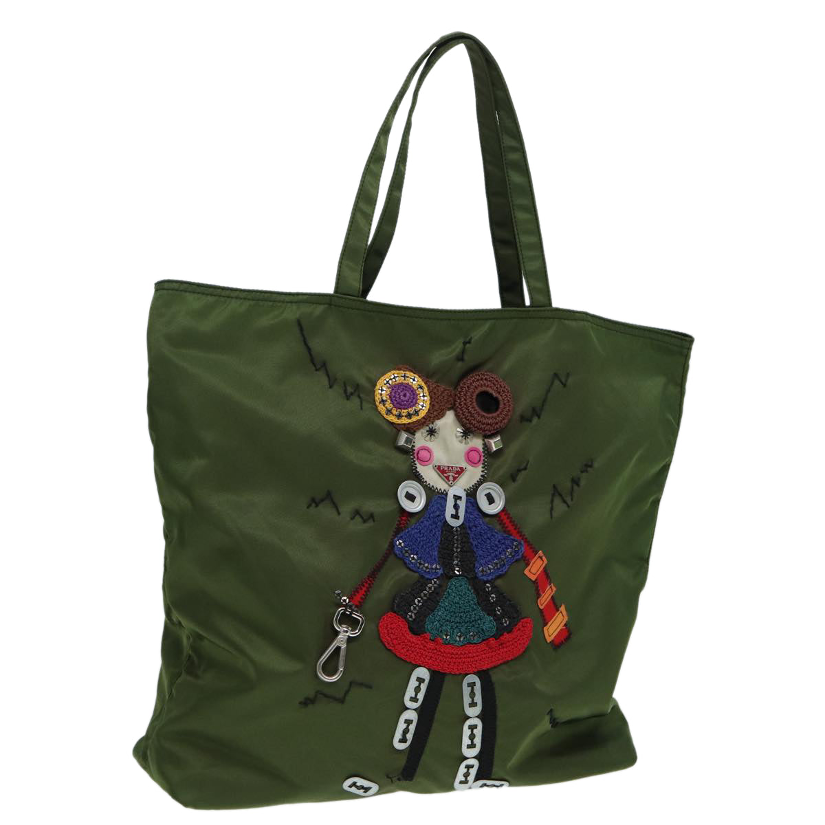 Luxury Prada Tote Bag Nylon Khaki  ar12264