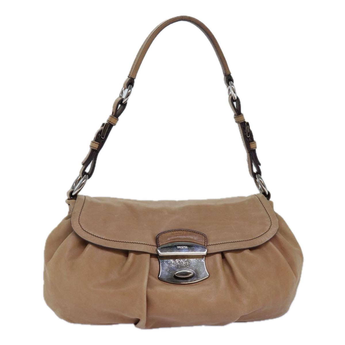 Luxury Prada Shoulder Bag Leather Brown  ar12271