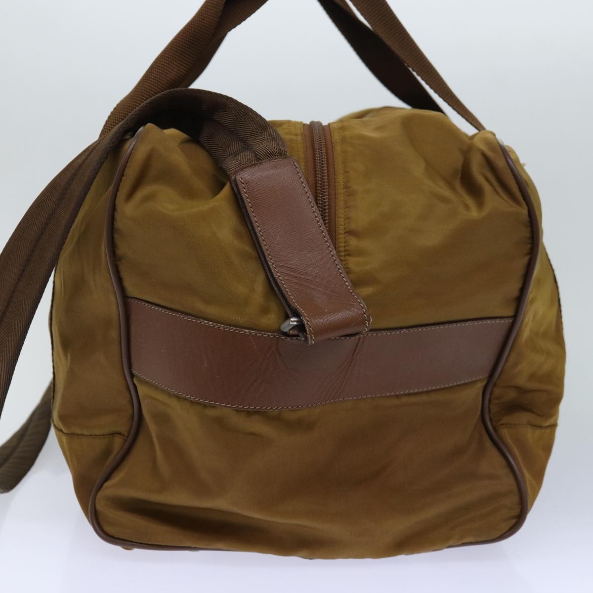 Luxury Prada Boston Bag Nylon 2way Brown  ar12276