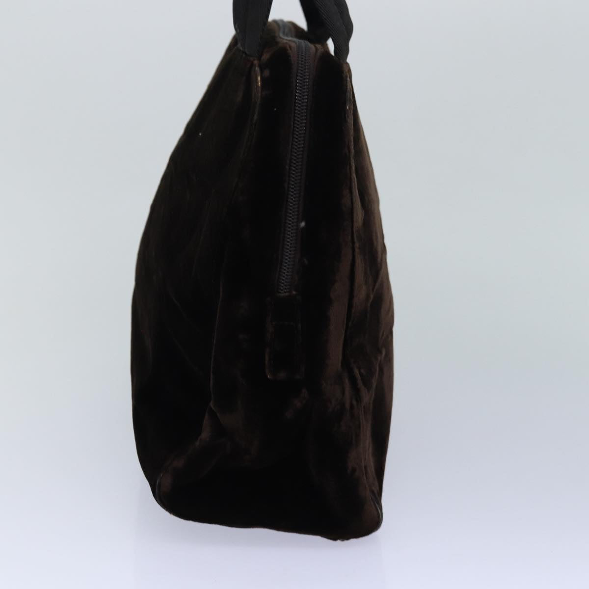 Luxury Prada Hand Bag Velor Brown  ar12282