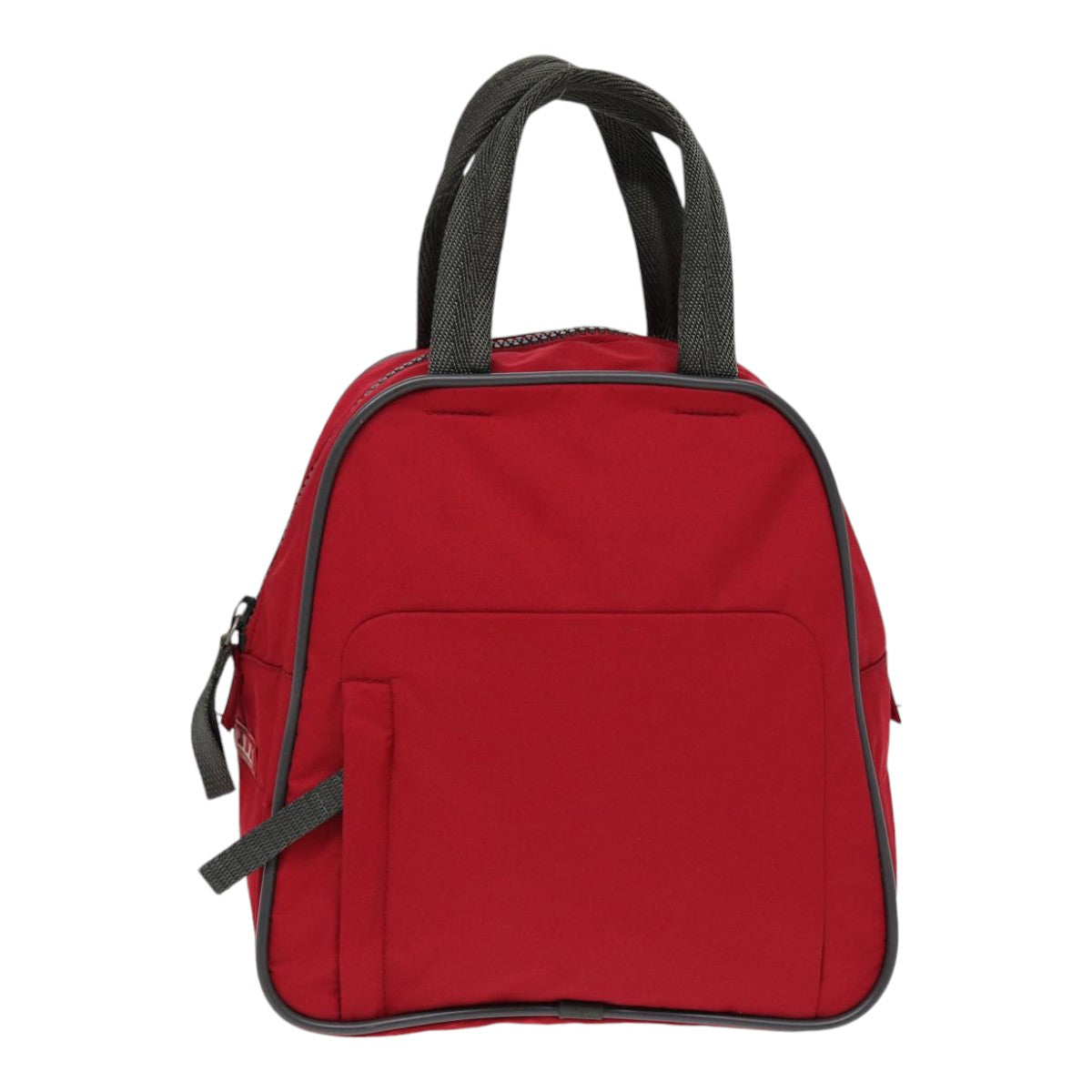 Luxury Prada Sports Hand Bag Nylon Red Gray Silver  ar12357