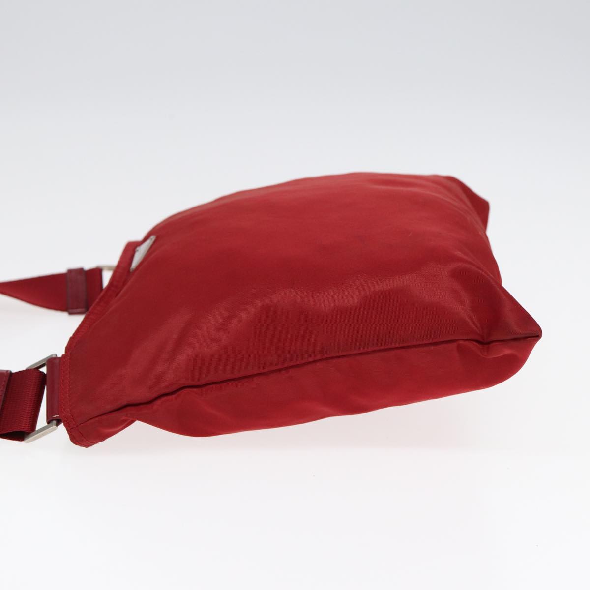 Luxury Prada Shoulder Bag Nylon Red Silver  ar12465