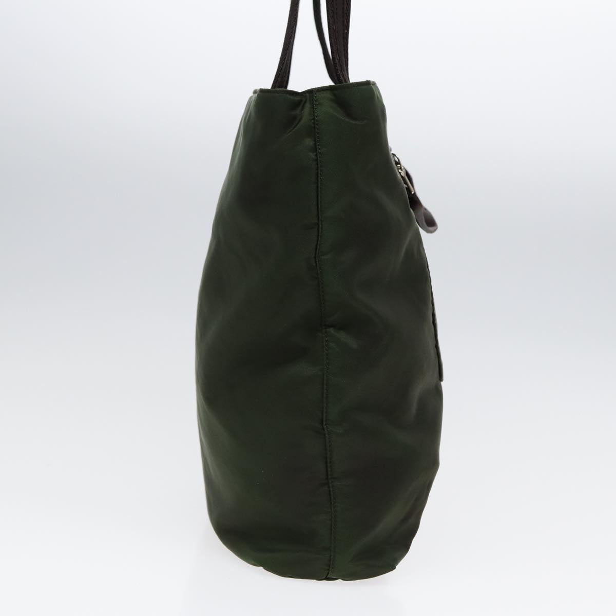 Luxury Prada Tote Bag Nylon Khaki Silver  ar12493