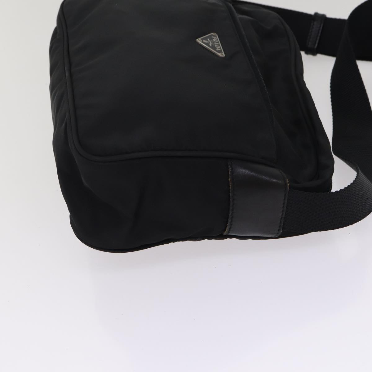 Luxury Prada Shoulder Bag Nylon Black Silver  ar12495