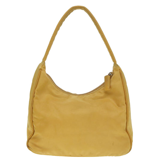 Luxury Prada Mini Hand Bag Nylon Yellow Silver  ar12534