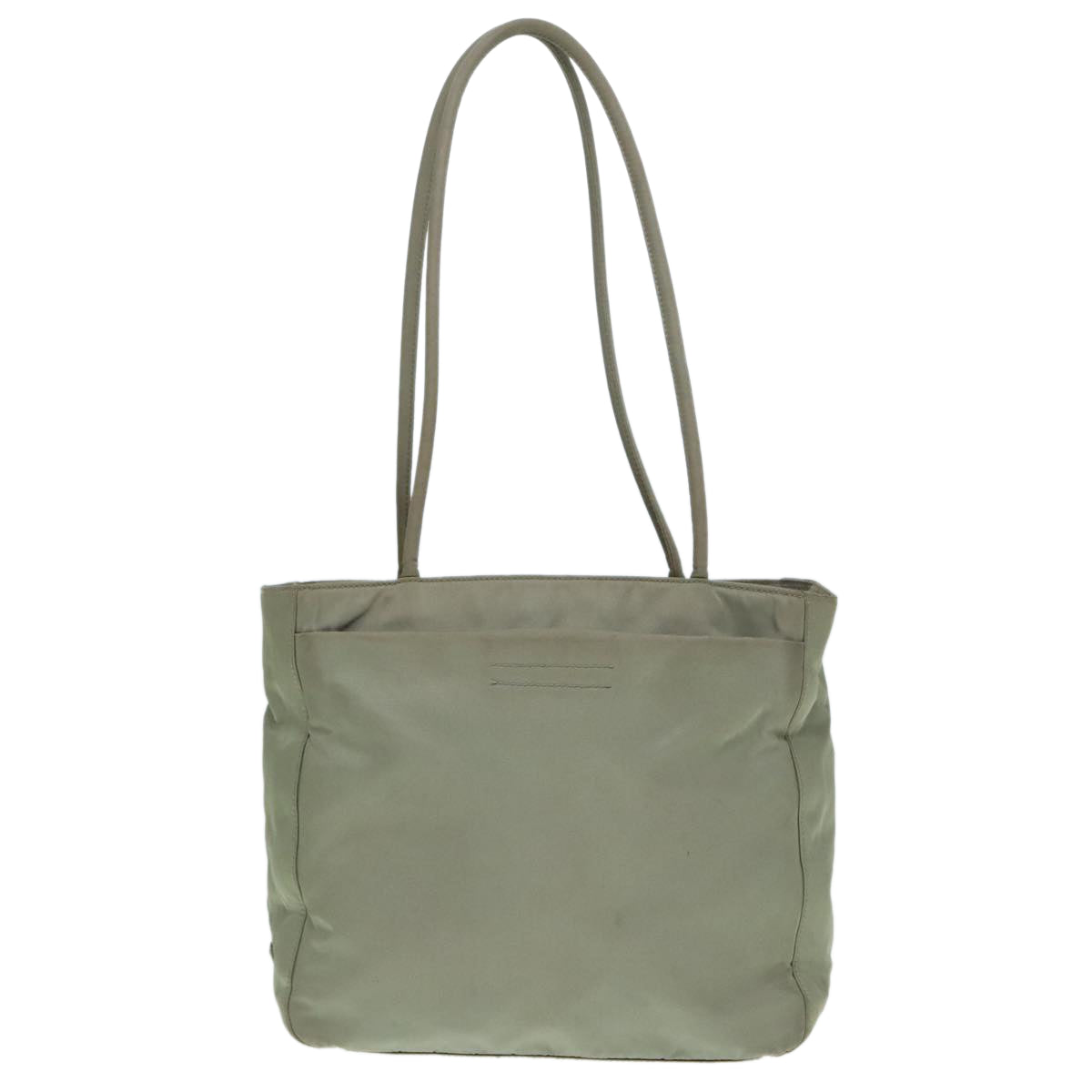 Luxury Prada Tote Bag Nylon Khaki Silver  ar12536
