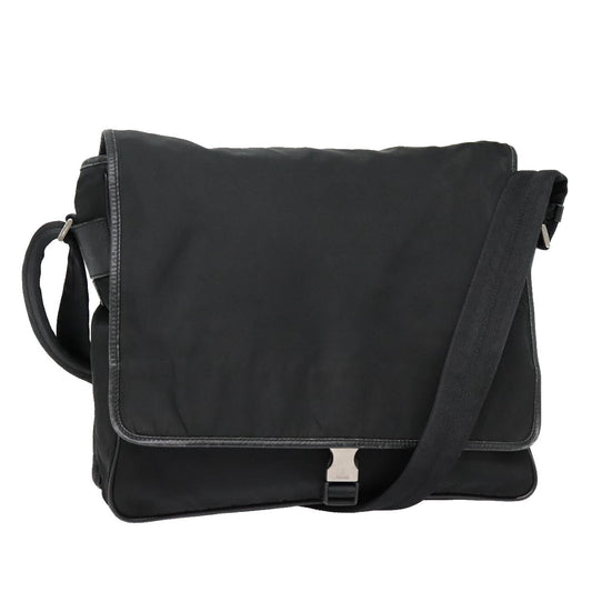Luxury Prada Shoulder Bag Nylon Black Silver  ar12545