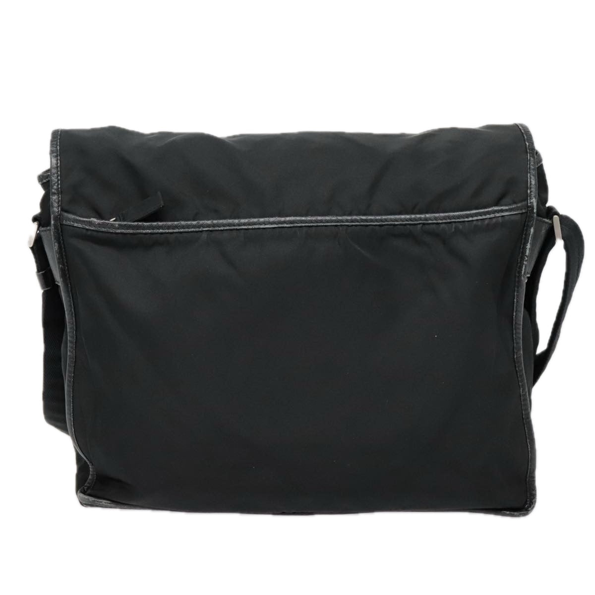 Luxury Prada Shoulder Bag Nylon Black Silver  ar12545