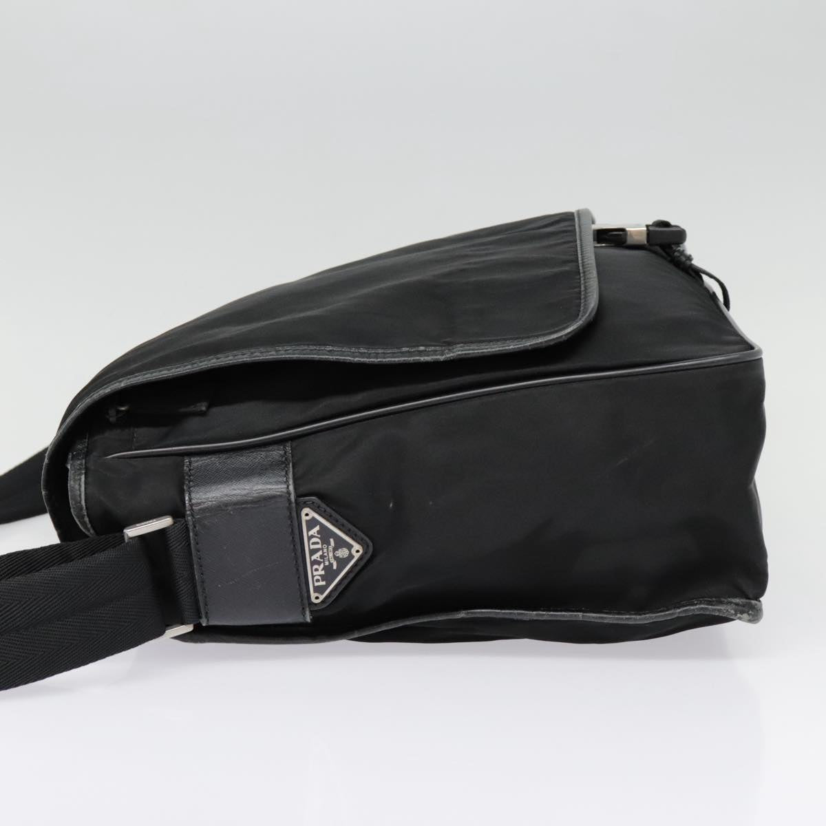 Luxury Prada Shoulder Bag Nylon Black Silver  ar12545