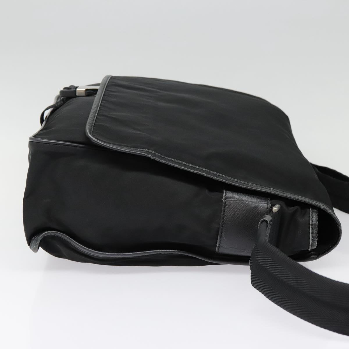 Luxury Prada Shoulder Bag Nylon Black Silver  ar12545