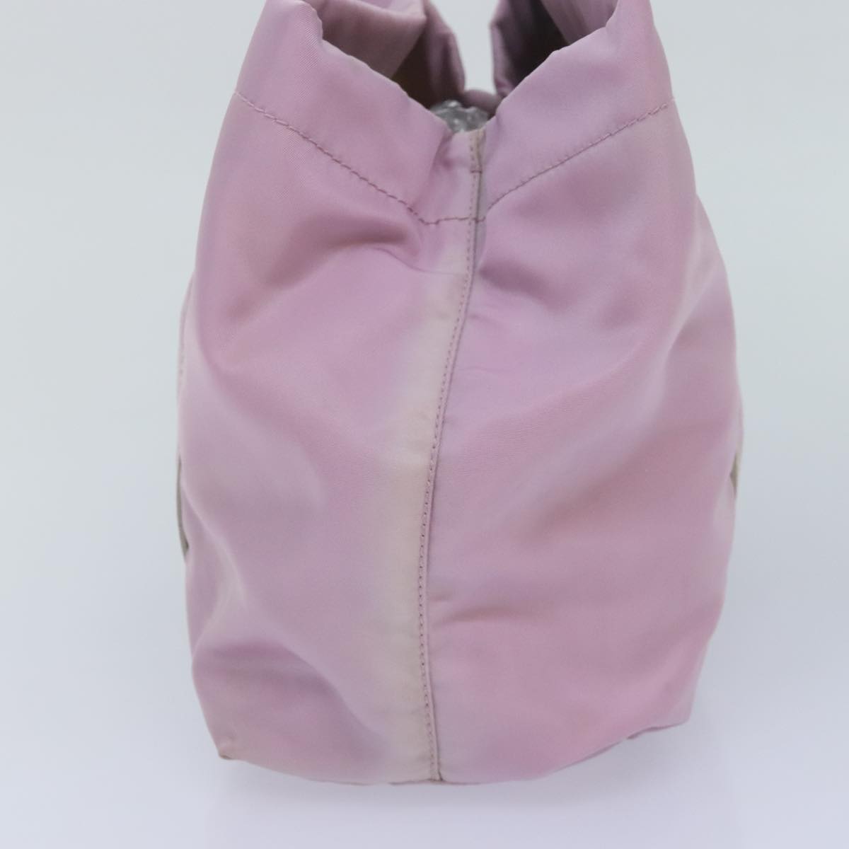 Luxury Prada Hand Bag Nylon Pink Silver  ar12548