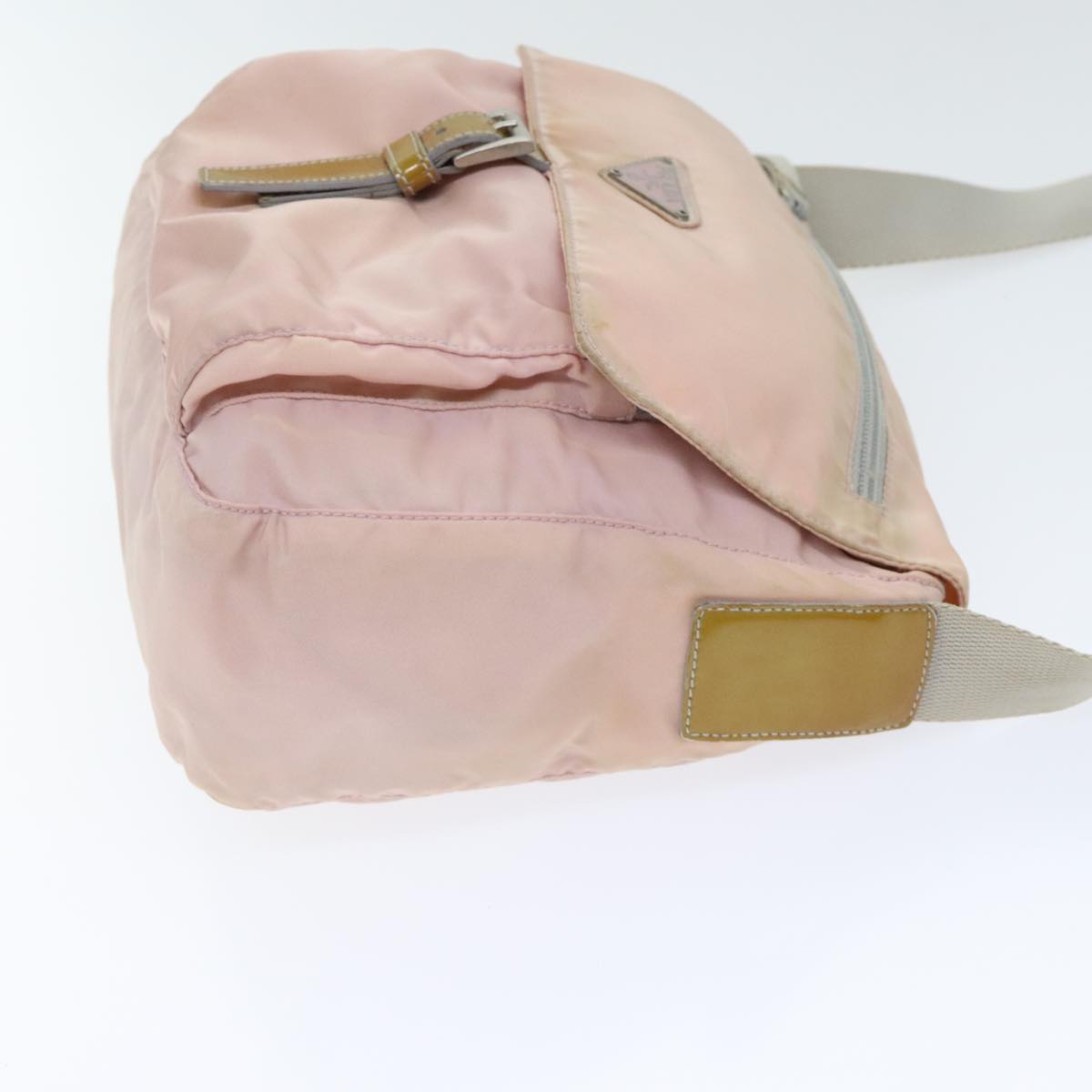 Luxury Prada Shoulder Bag Nylon Pink Gray Silver  ar12550