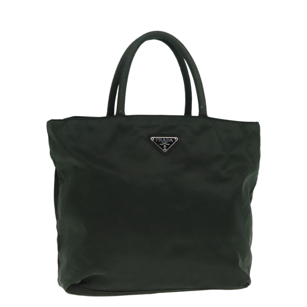 Luxury Prada Hand Bag Nylon Green Silver  ar12551