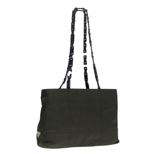 Luxury Prada Shoulder Bag Nylon Green Silver  ar12552