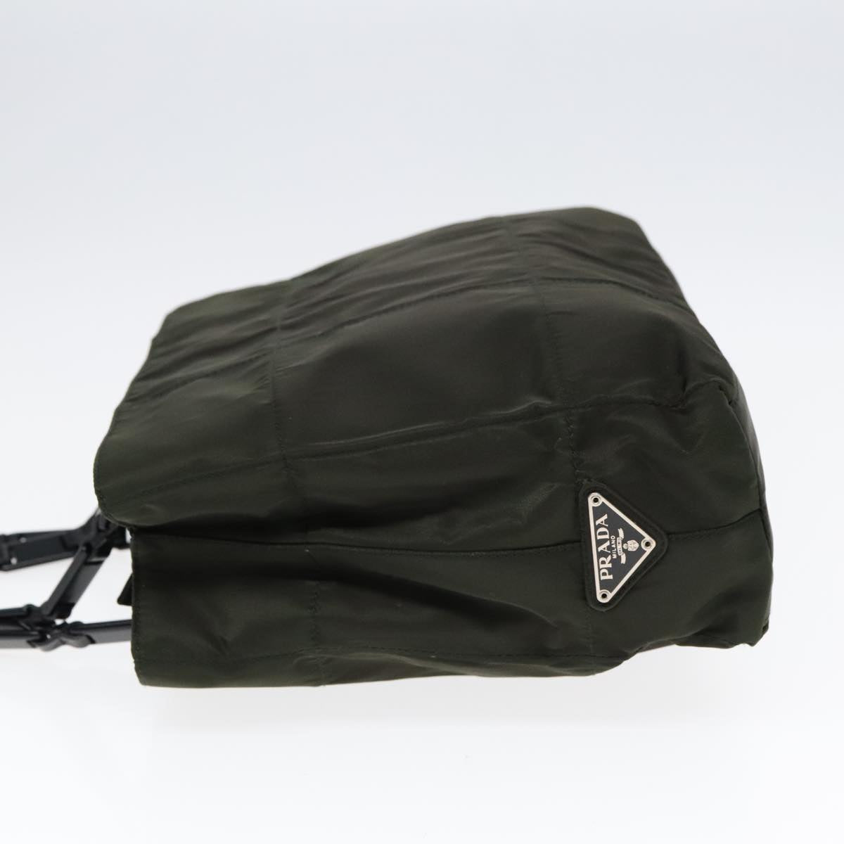 Luxury Prada Shoulder Bag Nylon Green Silver  ar12552