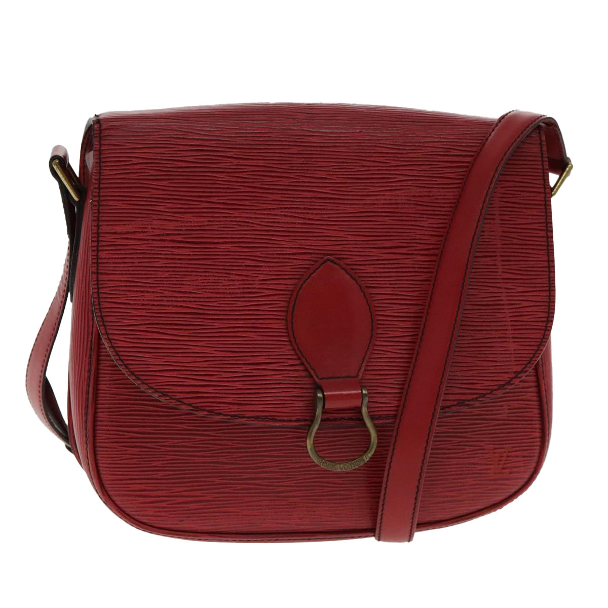 LOUIS VUITTON Epi Saint Cloud GM Shoulder Bag Red M52197 LV ar12586