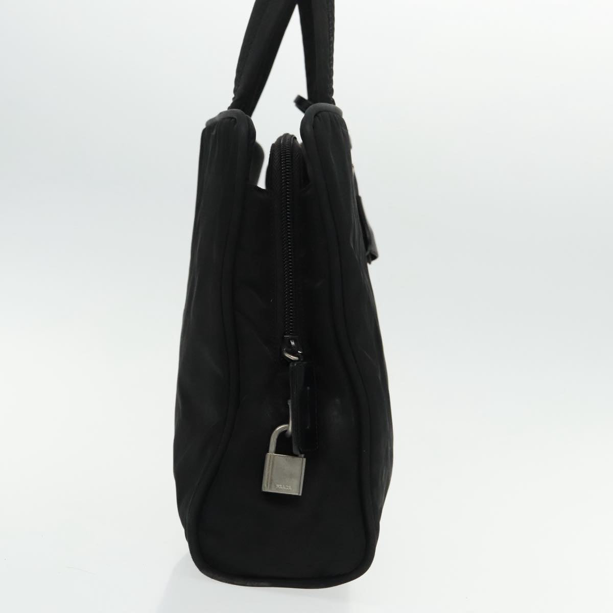 Luxury Prada Hand Bag Nylon Black Silver  ar12668