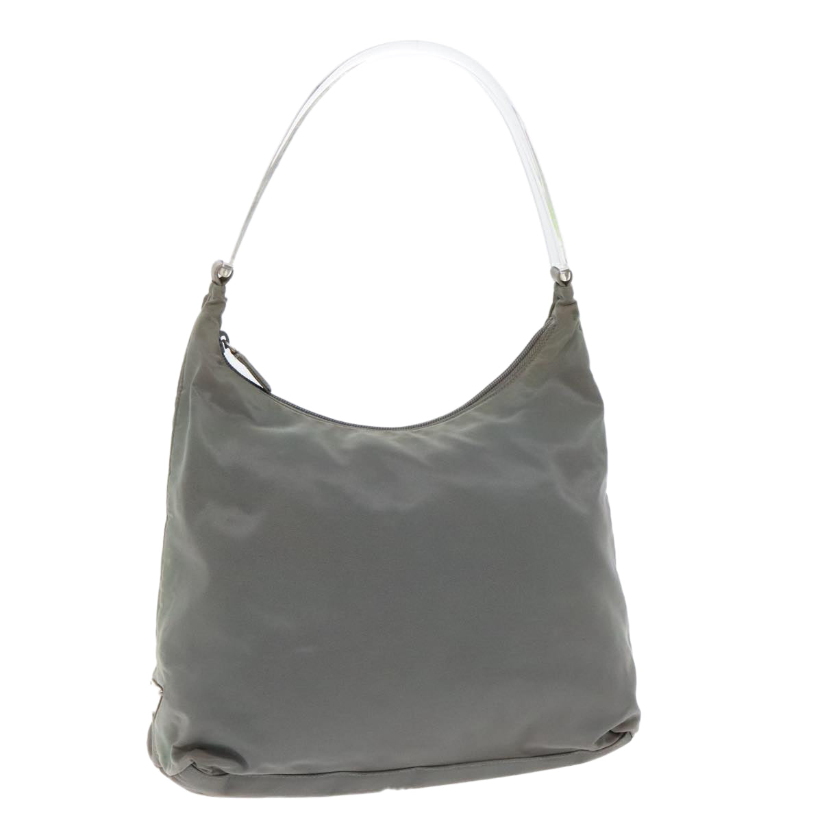 Luxury Prada Shoulder Bag Nylon Gray Silver  ar12690