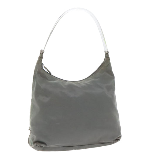 Luxury Prada Shoulder Bag Nylon Gray Silver  ar12690