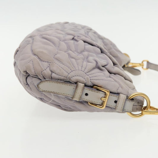 Luxury Prada Shoulder Bag Leather Purple Gold  ar12692