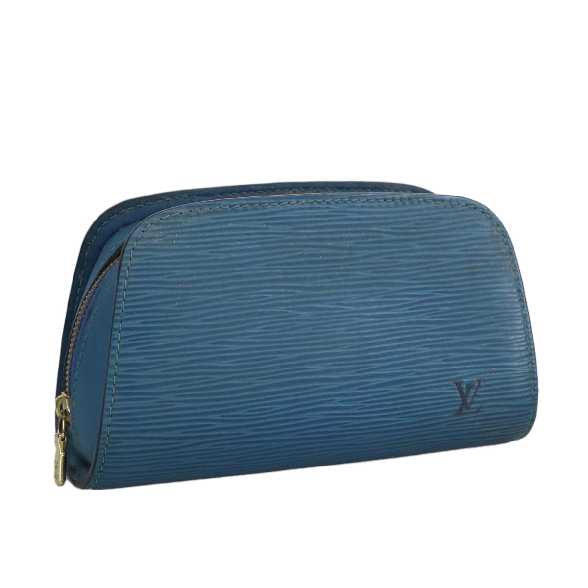 LOUIS VUITTON Epi Dauphine PM Pouch Blue M48445 LV ar12737
