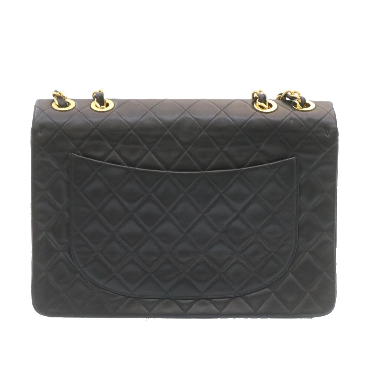 Luxury Chanel Deca Matelasse Turn Lock Chain Shoulder Bag Lamb Skin Black CC ar5950A
