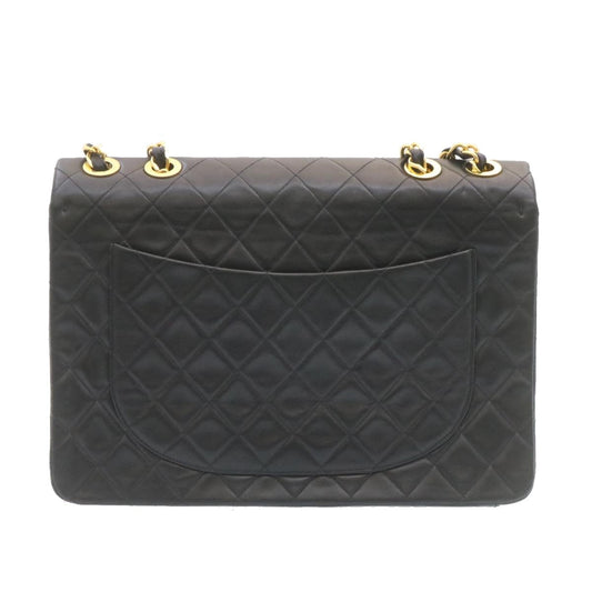 Luxury Chanel Deca Matelasse Turn Lock Chain Shoulder Bag Lamb Skin Black CC ar5950A