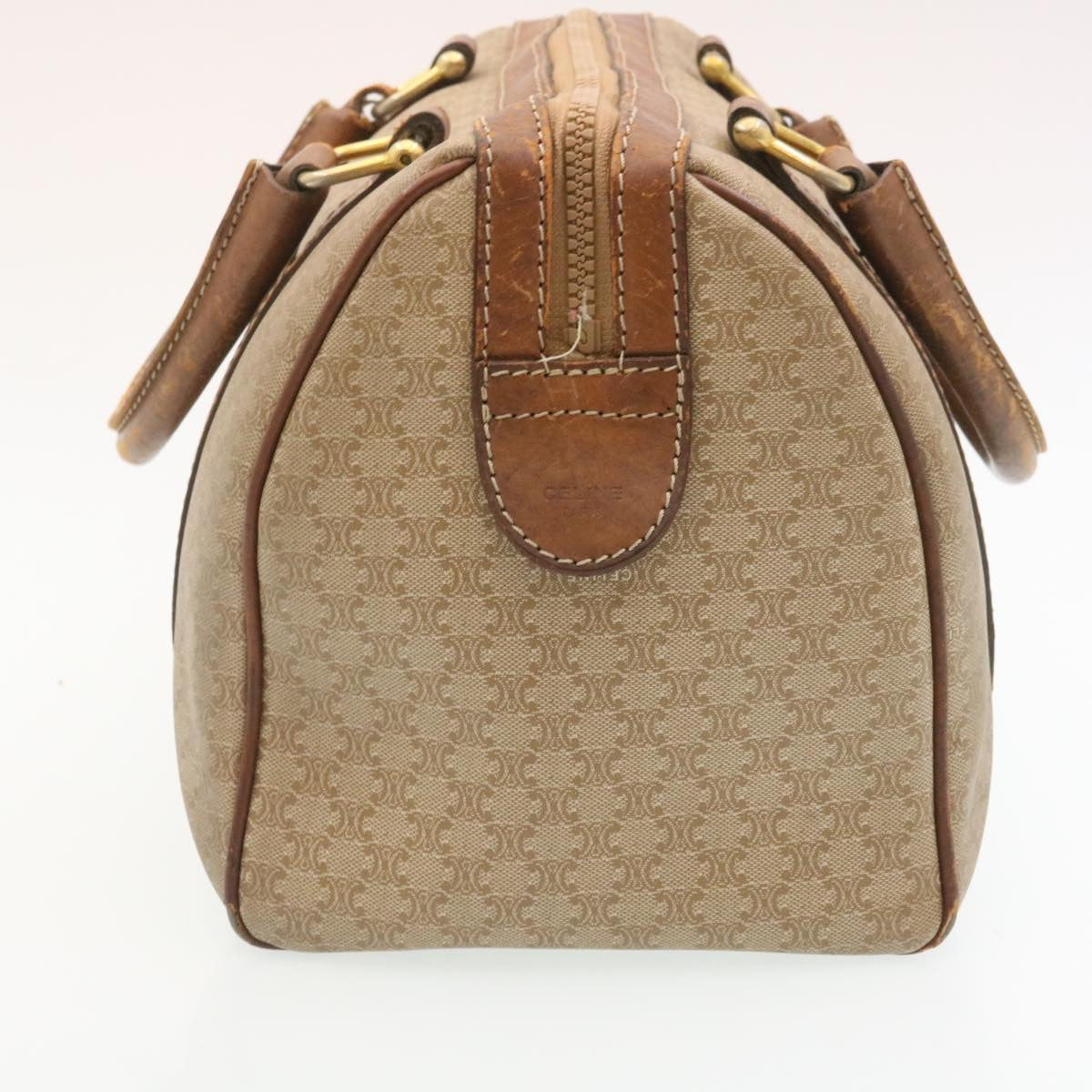 Luxury CELINE Macadam Canvas Hand Bag Boston Bag 2Set Brown Beige  ar6340