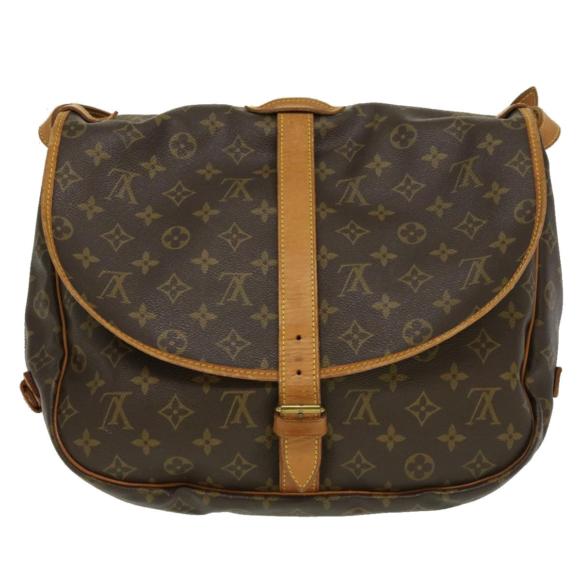 LOUIS VUITTON Monogram Saumur 35 Shoulder Bag M42254 LV ar7047
