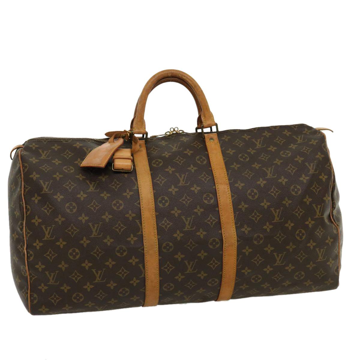 LOUIS VUITTON Monogram Keepall 55 Boston Bag M41424 LV ar7183