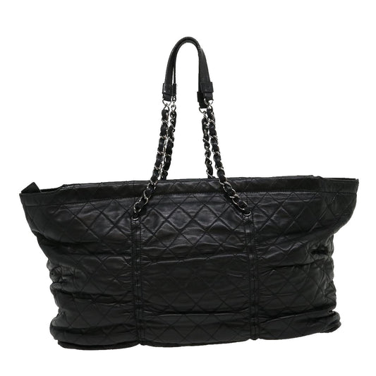 Luxury Chanel Chain Matelasse Tote Bag Lamb Skin Black CC  ar7246A