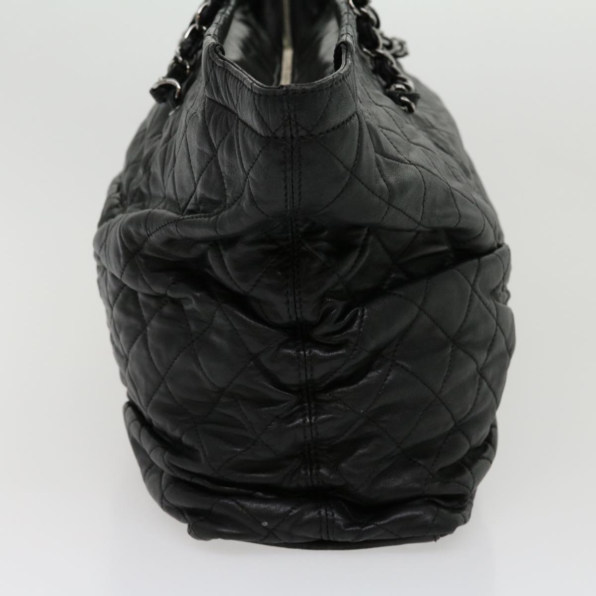 Luxury Chanel Chain Matelasse Tote Bag Lamb Skin Black CC  ar7246A