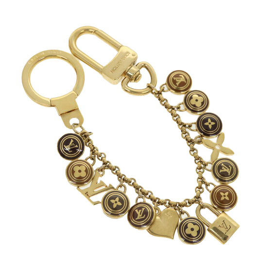 LOUIS VUITTON Postcle Chainne Pastille Key Holder Gold Tone LV ar7794B