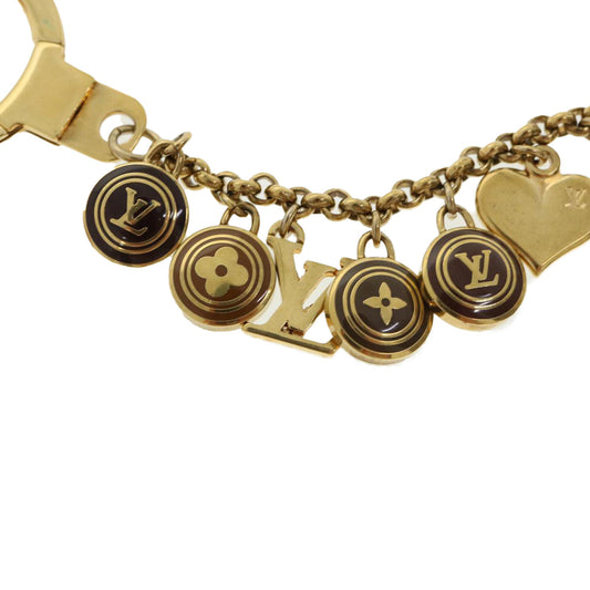 LOUIS VUITTON Postcle Chainne Pastille Key Holder Gold Tone LV ar7794B