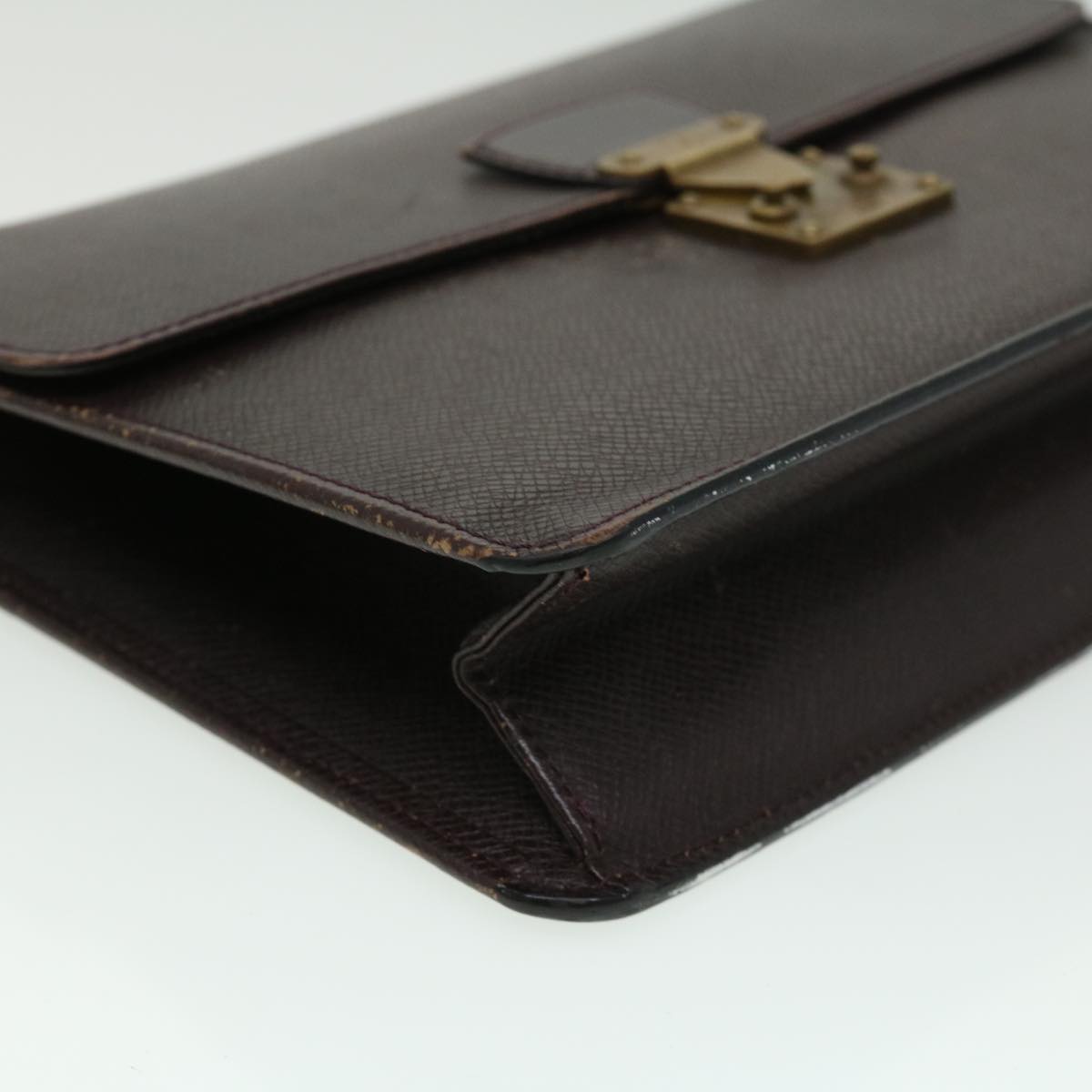 LOUIS VUITTON Taiga Kourad Clutch Bag Acajou M30196 LV ar7860B