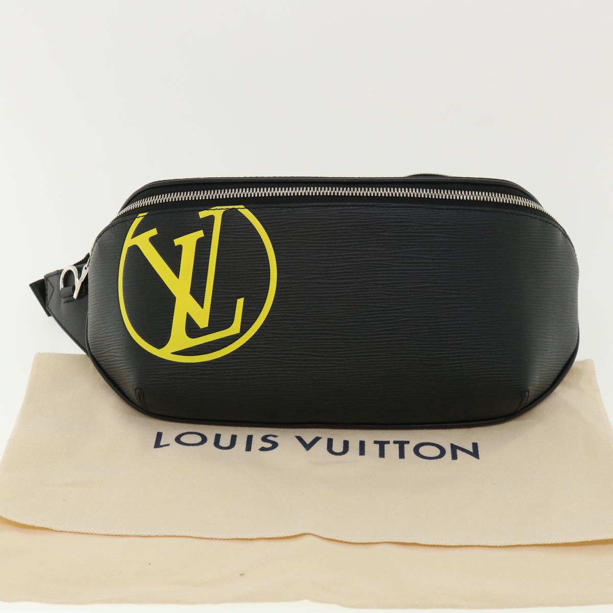 LOUIS VUITTON Epi LV Circle Bum Bag Waist Bag Black Yellow M55131 ar8522A