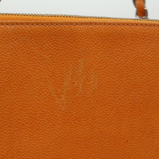 Luxury Chanel Chain Shoulder Bag Caviar Skin Orange CC  ar8526