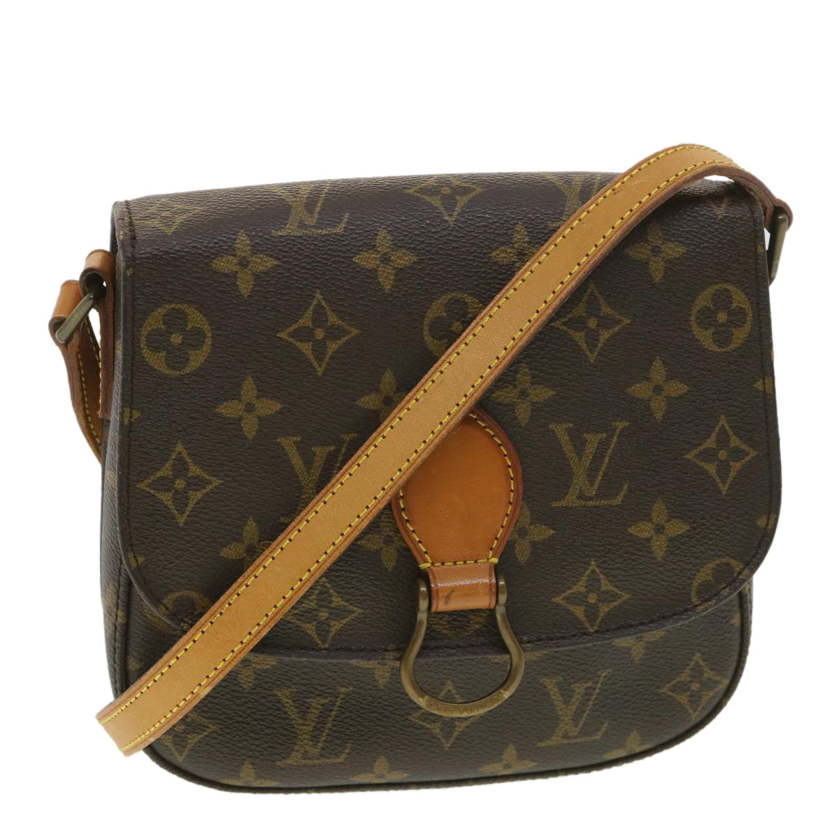 LOUIS VUITTON Monogram Saint Cloud MM Shoulder Bag M51243 LV ar9006