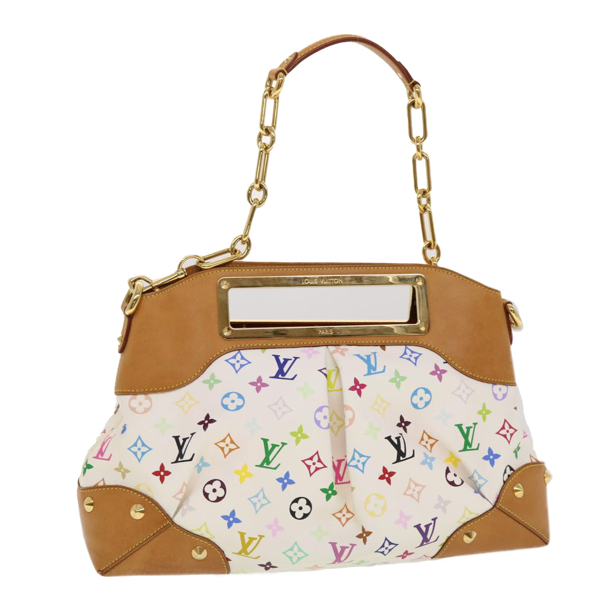 LOUIS VUITTON Monogram Multicolor Judy GM Shoulder Bag White M40253 ar9578A
