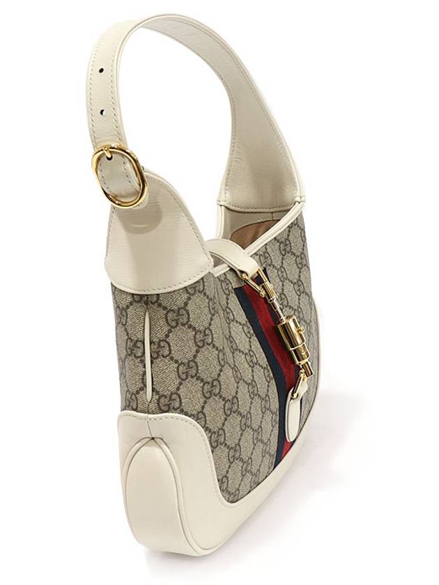 Luxury Gucci Trending 2025 636706 GG Supreme Canvas Gold Plated Jackie 1961 Small Shoulder Bag