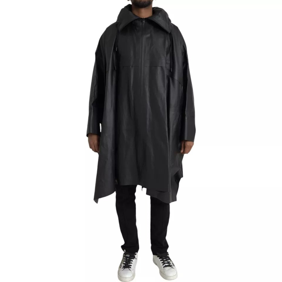 Luxury Bottega Veneta  Leather Hooded Men Trenchcoat Men's Jacket