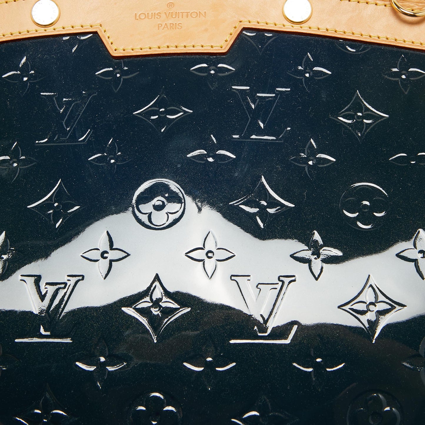 Louis Vuitton Bleu Nuit Monogram Vernis Brea Mm Bag