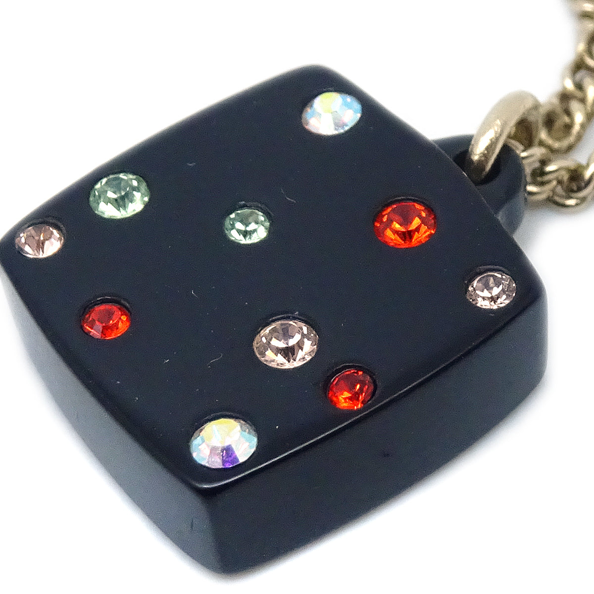 Luxury Chanel Rhinestone Gold Chain Pendant Necklace 04A
