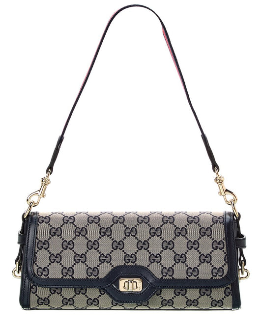 Luxury Gucci Trending 2025 Luce Small Canvas & Leather Shoulder Bag