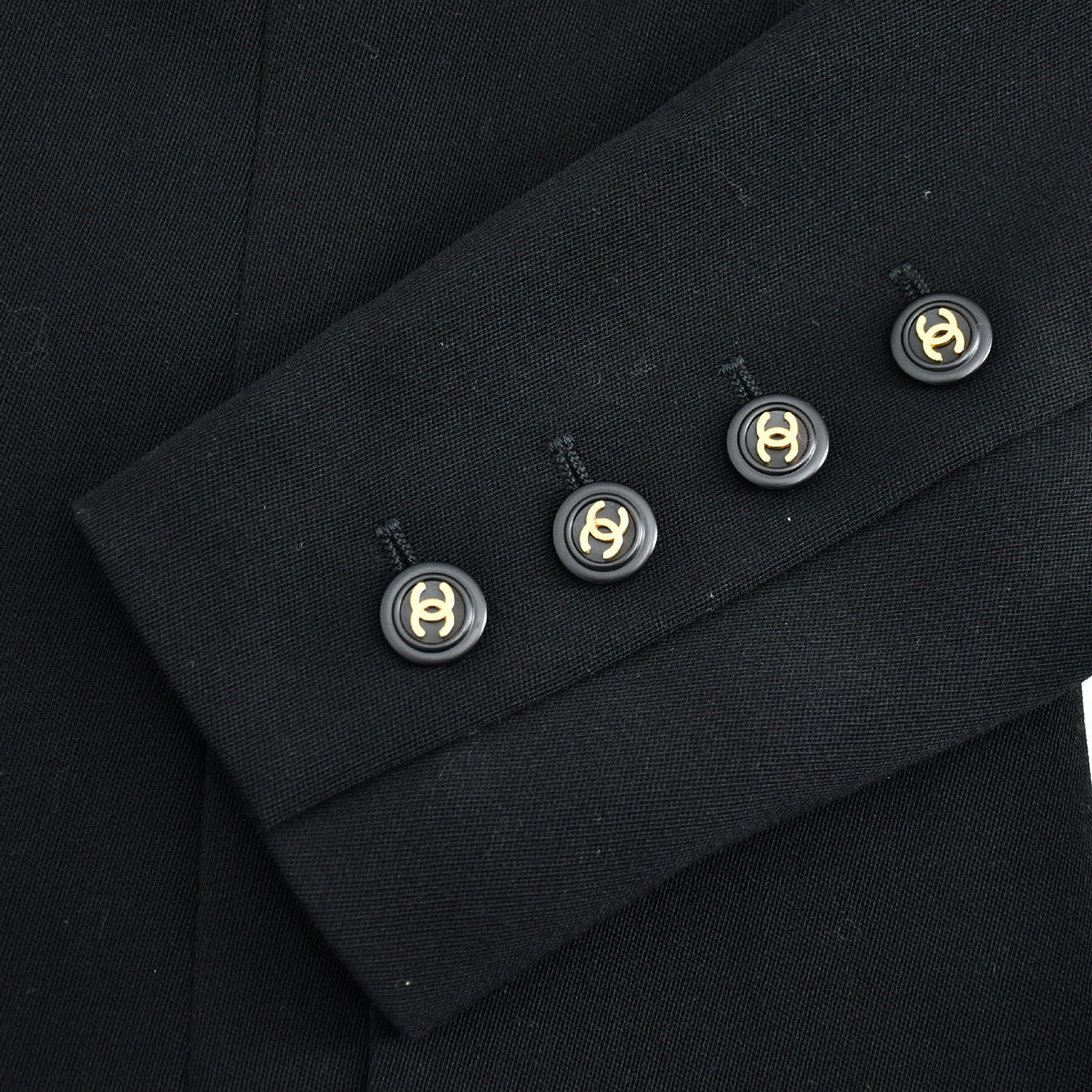 Chanel Single Breasted Jacket Black 94C #34